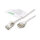 ROLINE GREEN U/FTP Patchkabel Cat.6A (Class EA), LSOH, slim, wei, 1 m