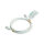 ROLINE GREEN U/FTP Patchkabel Cat.6A (Class EA), LSOH, slim, wei, 1 m