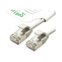 ROLINE GREEN U/FTP Patchkabel Cat.6A (Class EA), LSOH, slim, grau, 0,3 m
