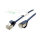 ROLINE GREEN U/FTP Patchkabel Cat.6A (Class EA), LSOH, slim, blau, 0,5 m