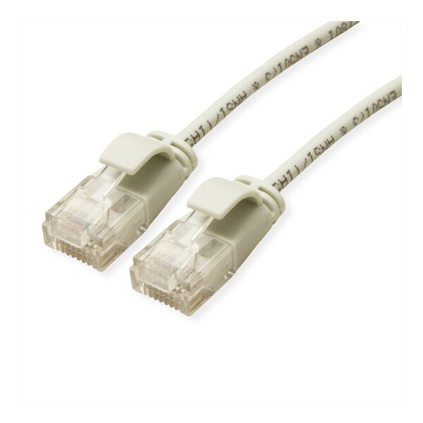 ROLINE GREEN UTP Patchkabel Cat.6A (Class EA), LSOH, slim, grau, 1,5 m