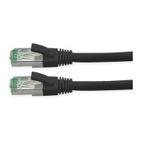 ROLINE RM Patchkabel Cat.6A S/FTP (PiMF), schwarz, 0,3 m