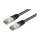 ROLINE Patchkabel Kat.5e Class D S/FTP schwarz 1m