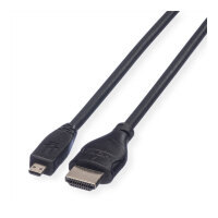ROLINE HDMI High Speed Kabel mit Ethernet HDMI ST - Micro HDMI ST 2m