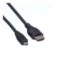 ROLINE HDMI High Speed Kabel mit Ethernet HDMI ST - Micro HDMI ST 2m