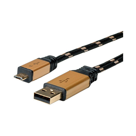 ROLINE GOLD USB 2.0 Kabel Typ A ST - Micro B ST 1,8m