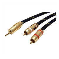 ROLINE GOLD Audio-Verbindungskabel 3,5mm Stereo - 2x...