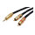 ROLINE GOLD Audio-Verbindungskabel 3,5mm Stereo - 2x Cinch Stecker / Stecker 5m