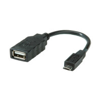 ROLINE USB 2.0 Kabel, USB 2.0 Typ Micro B - Typ A BU,...