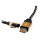ROLINE GOLD USB 2.0 Kabel, USB A ST reversibel - USB C ST gewinkelt, 0,8 m