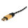 ROLINE GOLD USB 2.0 Kabel, USB A ST reversibel - USB C ST gewinkelt, 0,8 m