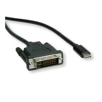 ROLINE USB Typ C - DVI Adapterkabel, ST/ST, 2 m