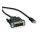 ROLINE USB Typ C - DVI Adapterkabel, ST/ST, 2 m