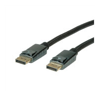ROLINE DisplayPort Kabel, DP-DP, v1.2, ST - ST, schwarz-metallic, 1 m