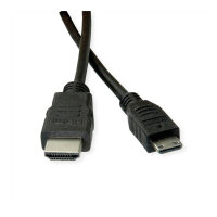 ROLINE GREEN HDMI High Speed Kabel mit Ethernet, HDMI ST - Mini HDMI ST, 2 m
