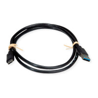 ROLINE RM USB 3.2 Gen 1 Kabel, A-C, ST/ST, schwarz, 0,5 m