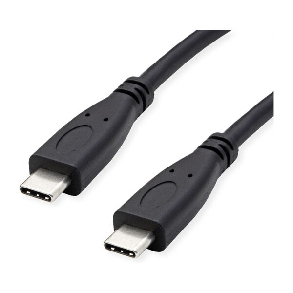 ROLINE RM USB 3.2 Gen 2 Kabel, C-C, ST/ST, 4K UHD-1, 10Gbit/s, Emark, 100W, schwarz, 0,5 m