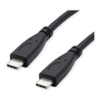 ROLINE RM USB 3.2 Gen 2 Kabel, C-C, ST/ST, 4K UHD-1, 10Gbit/s, Emark, 100W, schwarz, 0,5 m