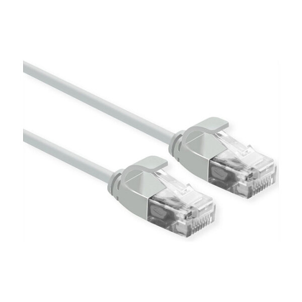 ROLINE UTP DataCenter Patchkabel Cat.6A (Class EA), LSOH, slim, grau, 0,15 m