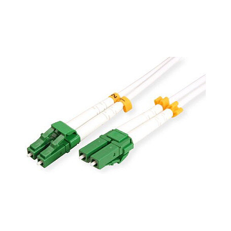 ROLINE LWL-Kabel Duplex, 9/125m OS2, LC-APC/LC-APC, stahlarmiert, LSOH, wei, 1 m