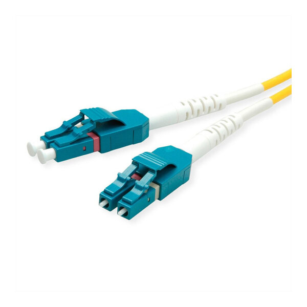 ROLINE LWL-Kabel Duplex, Single Mode 9/125m OS2, LC/LC, gelb, 7 m