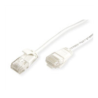 ROLINE GREEN UTP Patchkabel Cat.6A (Class EA), LSOH, slim, wei, 1 m