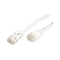 ROLINE GREEN UTP Patchkabel Cat.6A (Class EA), LSOH, slim, wei, 2 m