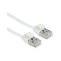 ROLINE GREEN U/FTP Patchkabel Cat.6A (Class EA), LSOH, slim, wei, 0,5 m
