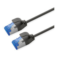 ROLINE Patchkabel Cat.6A (Class EA) S/FTP (PiMF), LSOH, PoE, schwarz, 7 m