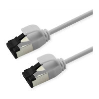 ROLINE S/FTP Patchkabel Kat.8.1, Slim, PoE, weiss, 3m