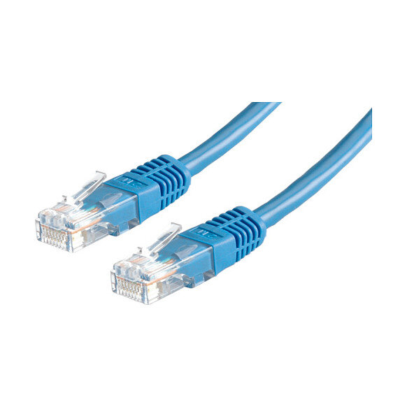 ROLINE Patchkabel Kat.5e Class D UTP blau 1m