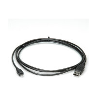 ROLINE USB 2.0 Kabel USB A ST - Micro USB B ST schwarz 0,8m
