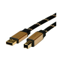 ROLINE GOLD USB 2.0 Kabel Typ A-B 3,0m