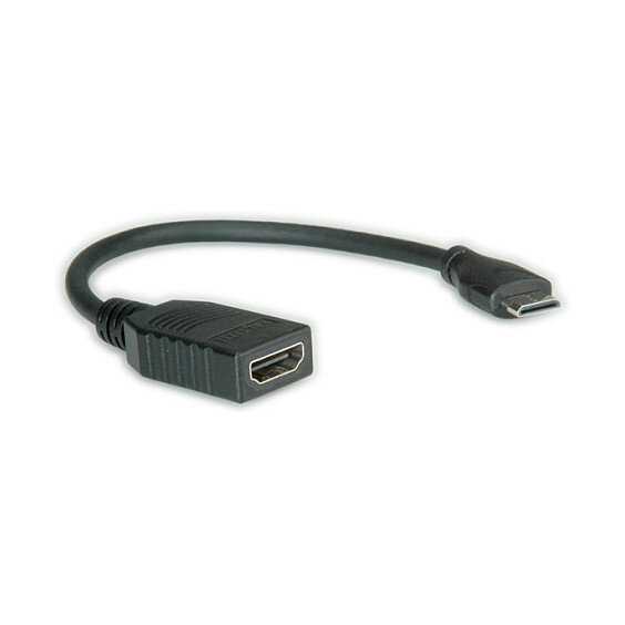 ROLINE HDMI High Speed Kabel mit Ethernet HDMI BU - Mini HDMI ST 0,15m