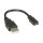 ROLINE USB 2.0 Kabel, USB A ST - Micro USB B ST, schwarz, 0,15 m