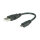 ROLINE USB 2.0 Kabel, USB A ST - Micro USB B ST, schwarz, 0,15 m
