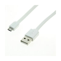 ROLINE USB 2.0 Kabel, USB A ST - Micro USB B ST, wei, 1 m