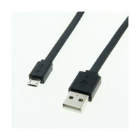 ROLINE USB 2.0 Kabel, USB A ST - Micro USB B ST, schwarz,...