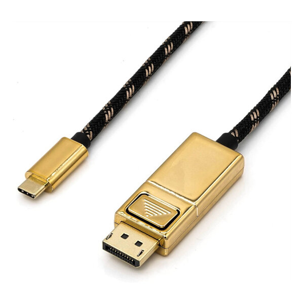 ROLINE GOLD USB Typ C - DisplayPort Adapterkabel, v1.2, ST/ST, 2 m