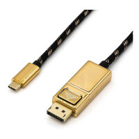 ROLINE GOLD USB Typ C - DisplayPort Adapterkabel, v1.2, ST/ST, 2 m