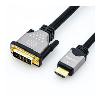 ROLINE Monitorkabel DVI (24+1) - HDMI, ST/ST, schwarz /...