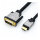 ROLINE Monitorkabel DVI (24+1) - HDMI, ST/ST, schwarz / silber, 2 m