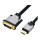 ROLINE Monitorkabel DVI (24+1) - HDMI, ST/ST, schwarz / silber, 1,5 m