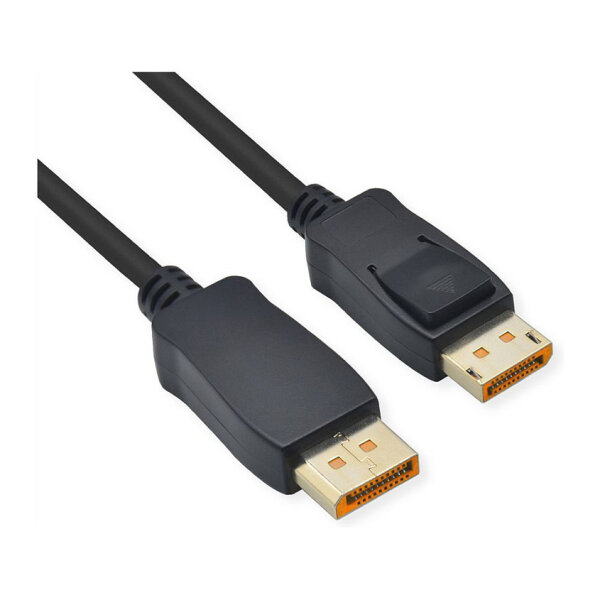 ROLINE DisplayPort Kabel, v2.1, 10K, DP ST - ST, schwarz, 1,5 m