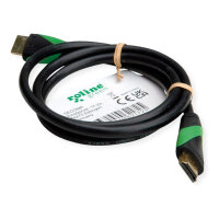 ROLINE GREEN ATC 8K HDMI Ultra HD Kabel mit Ethernet, ST/ST, schwarz, 2 m