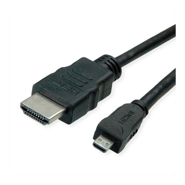 ROLINE GREEN HDMI High Speed Kabel mit Ethernet, HDMI ST - Micro HDMI ST, 2 m