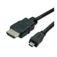 ROLINE GREEN HDMI High Speed Kabel mit Ethernet, HDMI ST - Micro HDMI ST, 2 m