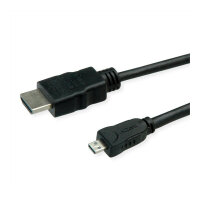 ROLINE GREEN HDMI High Speed Kabel mit Ethernet, HDMI ST - Micro HDMI ST, 2 m