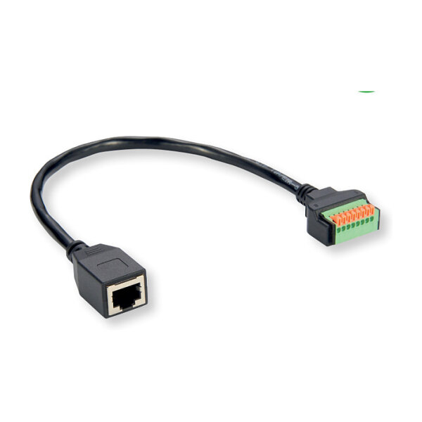 ROLINE Kabeladapter RJ45 Buchse zu Terminalblock, (Drucktasten), 30 cm