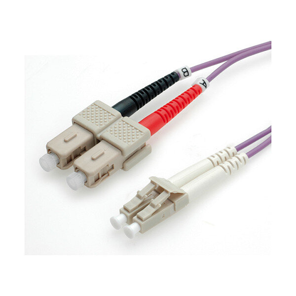 ROLINE LWL-Kabel 50/125um OM4 LC/SC violett 0,5m